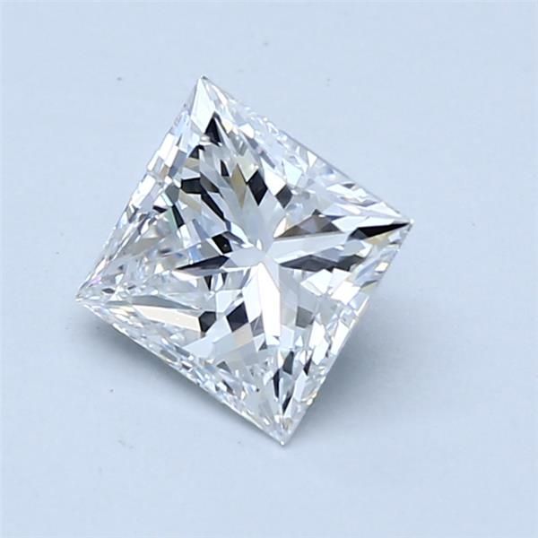 1.0 Carat Princess Lab Diamond with  Cut Diamond in 14KT  view 1
