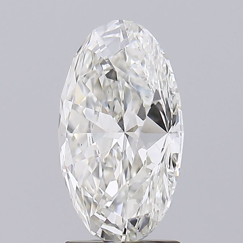 3.01 Carat Oval Lab Diamond with  Cut Diamond in 14KT  view 1
