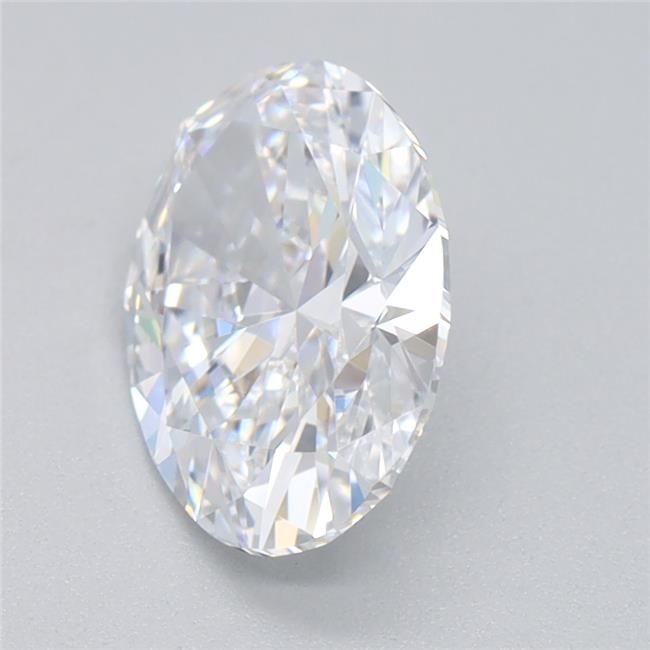 2.53 Carat Oval Lab Diamond with  Cut Diamond in 14KT  view 1
