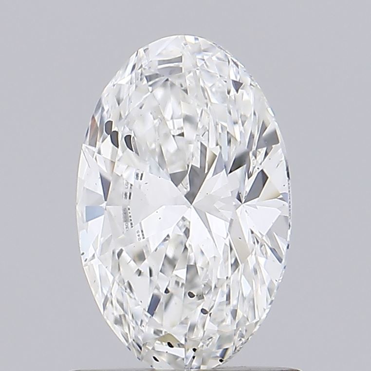 1.03 Carat Oval Lab Diamond with  Cut Diamond in 14KT  view 1
