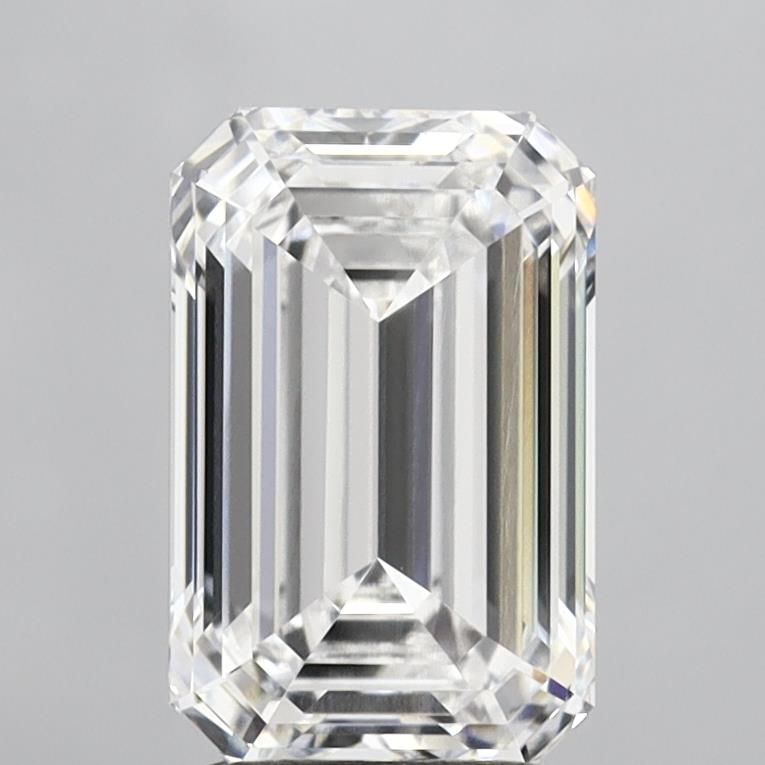 3.14 Carat Emerald Lab Diamond with  Cut Diamond in 14KT  view 1
