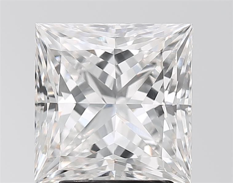 3.06 Carat Princess Lab Diamond with  Cut Diamond in 14KT  view 1
