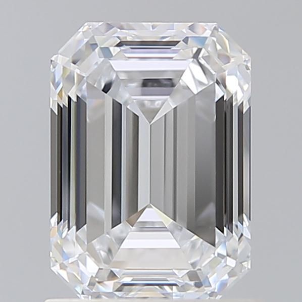 1.54 Carat Emerald Lab Diamond with  Cut Diamond in 14KT  view 1
