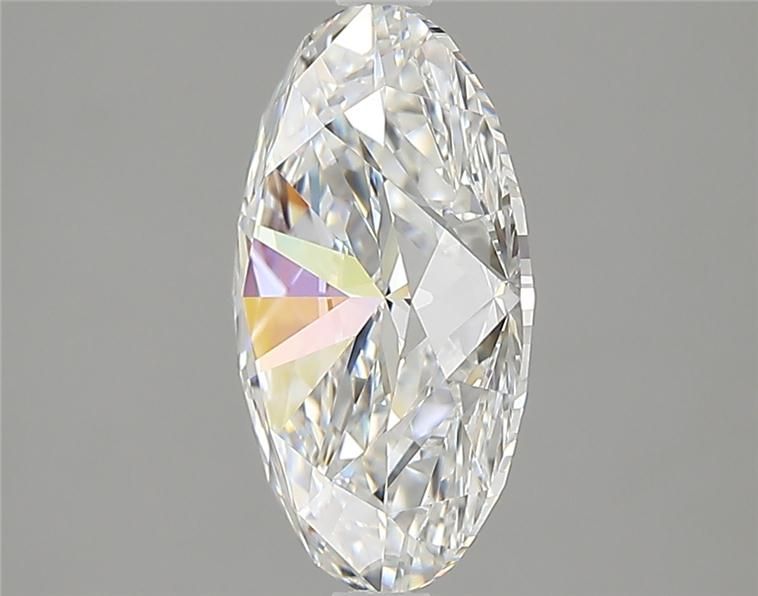 3.33 Carat Oval Lab Diamond with  Cut Diamond in 14KT  view 1
