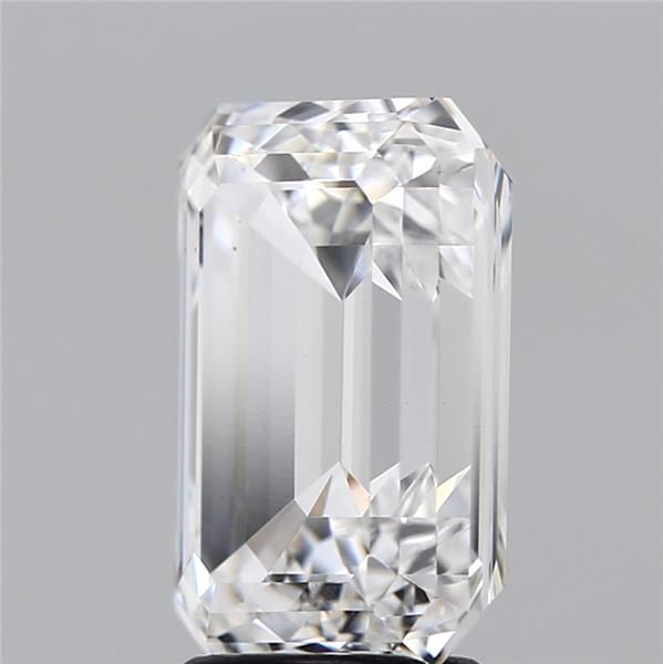 4.52 Carat Emerald Lab Diamond with  Cut Diamond in 14KT  view 1
