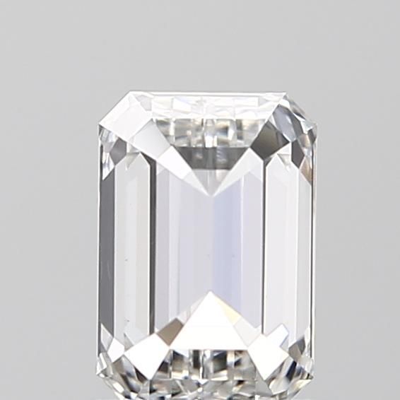 1.03 Carat Emerald Lab Diamond with  Cut Diamond in 14KT  view 1
