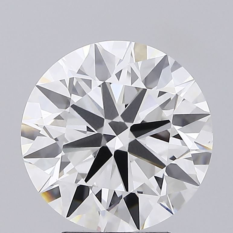 4.2 Carat Round Lab Diamond with  Cut Diamond in 14KT  view 1
