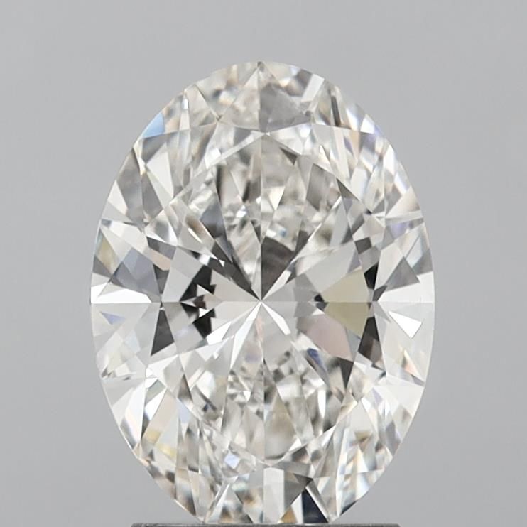 2.49 Carat Oval Lab Diamond with  Cut Diamond in 14KT  view 1
