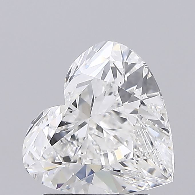2.01 Carat Heart Lab Diamond with  Cut Diamond in 14KT  view 1
