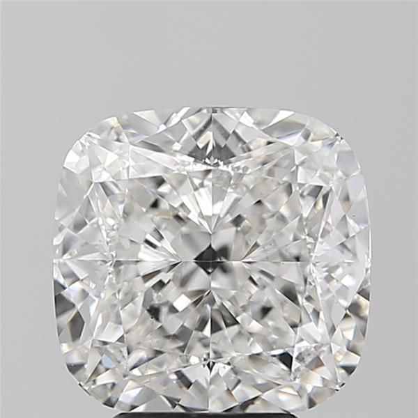 4.67 Carat Cushion Lab Diamond with  Cut Diamond in 14KT  view 1
