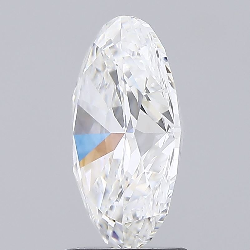 3.02 Carat Oval Lab Diamond with  Cut Diamond in 14KT  view 1
