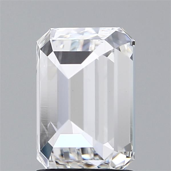 1.9 Carat Emerald Lab Diamond with  Cut Diamond in 14KT  view 1
