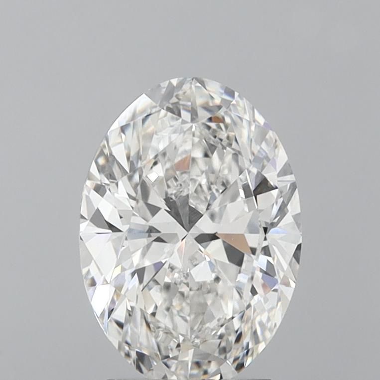 3.01 Carat Oval Lab Diamond with  Cut Diamond in 14KT  view 1
