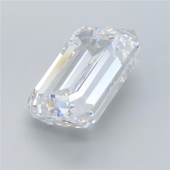 9.31 Carat Emerald Lab Diamond with  Cut Diamond in 14KT  view 1
