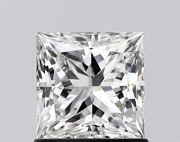 1.05 Carat Princess Lab Diamond with  Cut Diamond in 14KT  view 1
