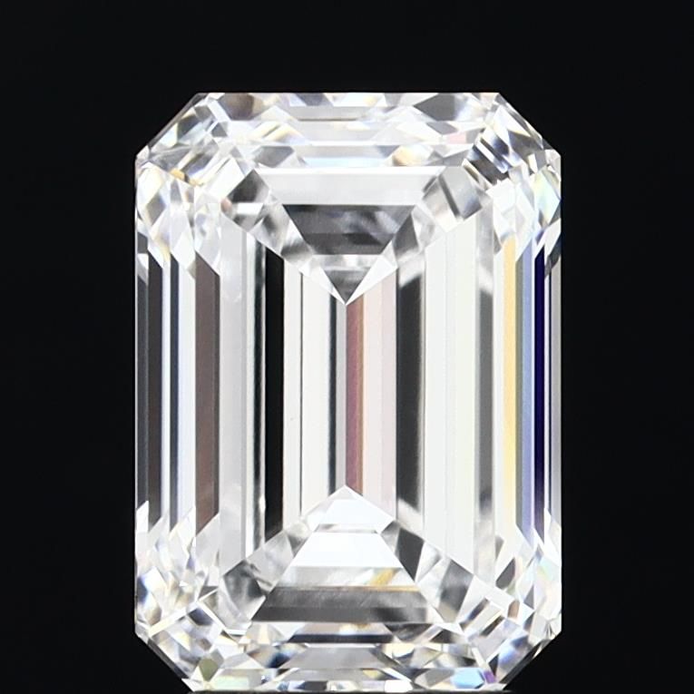 4.03 Carat Emerald Lab Diamond with  Cut Diamond in 14KT  view 1
