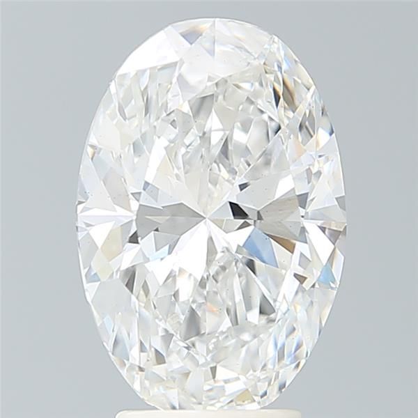 4.03 Carat Oval Lab Diamond with  Cut Diamond in 14KT  view 1
