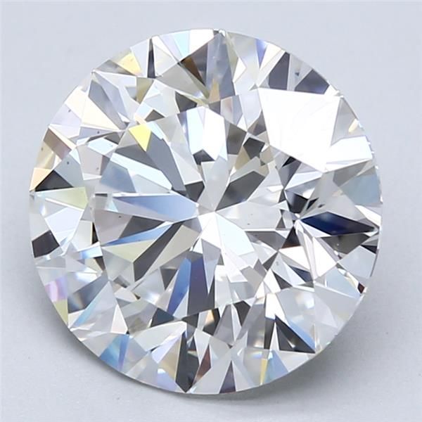4.46 Carat Round Lab Diamond with  Cut Diamond in 14KT  view 1
