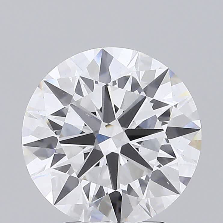 3.53 Carat Round Lab Diamond with  Cut Diamond in 14KT  view 1
