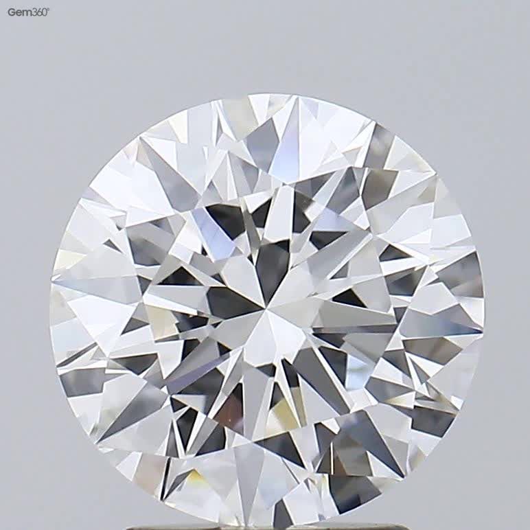 2.68 Carat Round Lab Diamond with  Cut Diamond in 14KT  view 1
