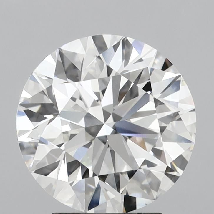 3.5 Carat Round Lab Diamond with  Cut Diamond in 14KT  view 1
