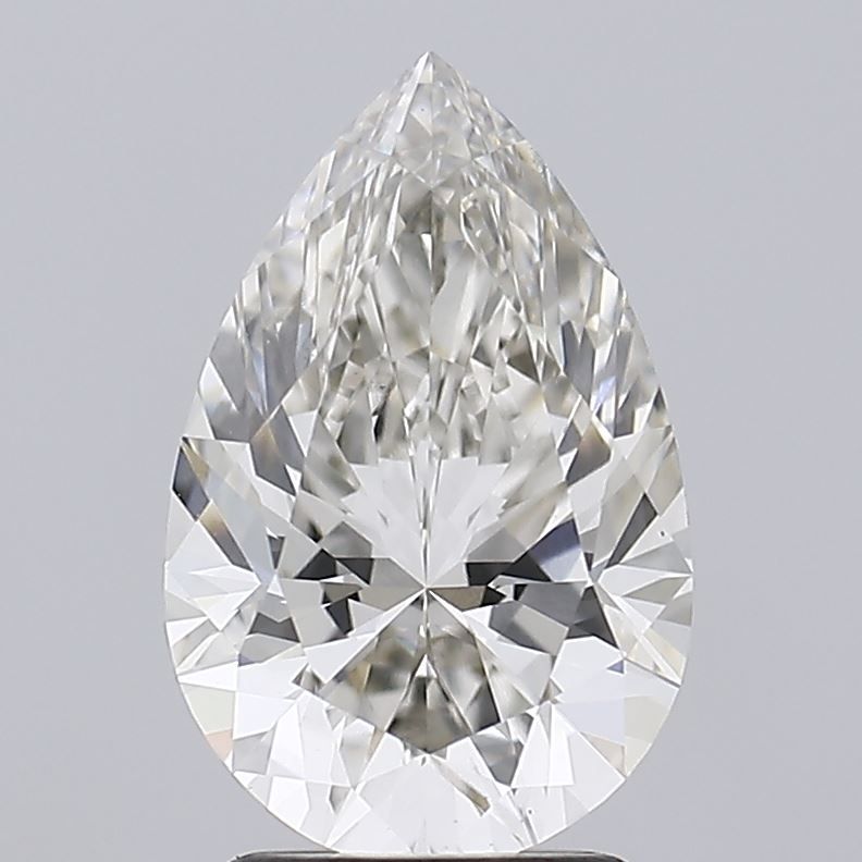1.84 Carat Pear Lab Diamond with  Cut Diamond in 14KT  view 1
