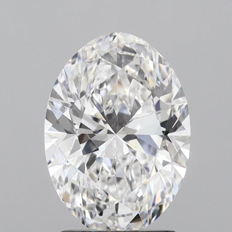 2.15 Carat Oval Lab Diamond with  Cut Diamond in 14KT  view 1
