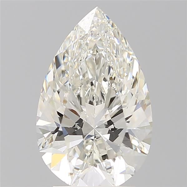 3.11 Carat Pear Lab Diamond with  Cut Diamond in 14KT  view 1
