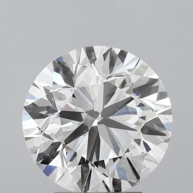 4.0 Carat Round Lab Diamond with  Cut Diamond in 14KT  view 1
