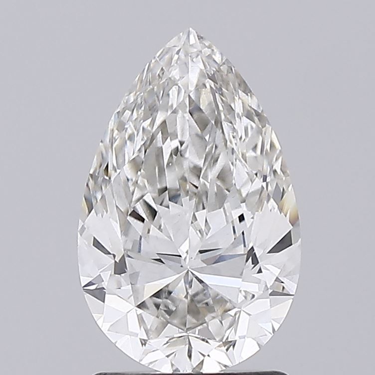 1.72 Carat Pear Lab Diamond with  Cut Diamond in 14KT  view 1
