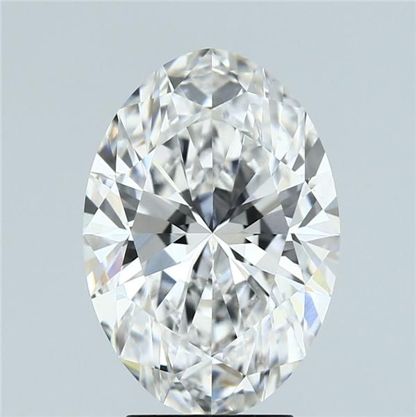4.08 Carat Oval Lab Diamond with  Cut Diamond in 14KT  view 1
