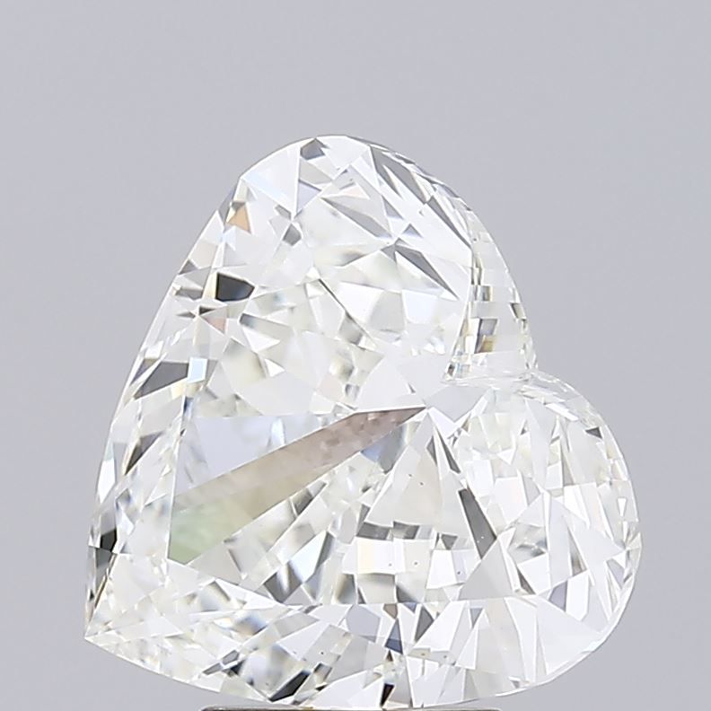5.02 Carat Heart Lab Diamond with  Cut Diamond in 14KT  view 1
