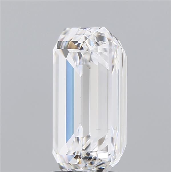 4.68 Carat Emerald Lab Diamond with  Cut Diamond in 14KT  view 1
