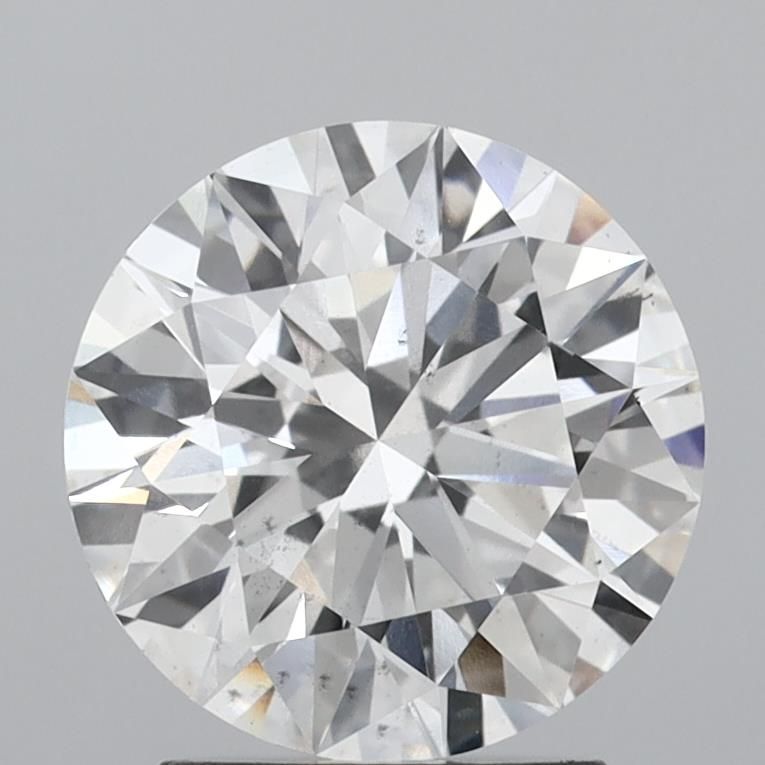 2.26 Carat Round Lab Diamond with  Cut Diamond in 14KT  view 1
