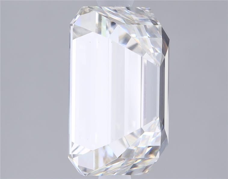 3.03 Carat Emerald Lab Diamond with  Cut Diamond in 14KT  view 1
