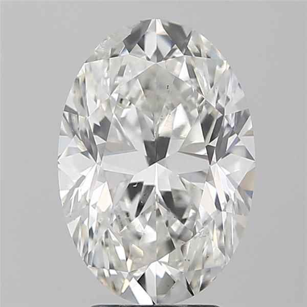 4.01 Carat Oval Lab Diamond with  Cut Diamond in 14KT  view 1
