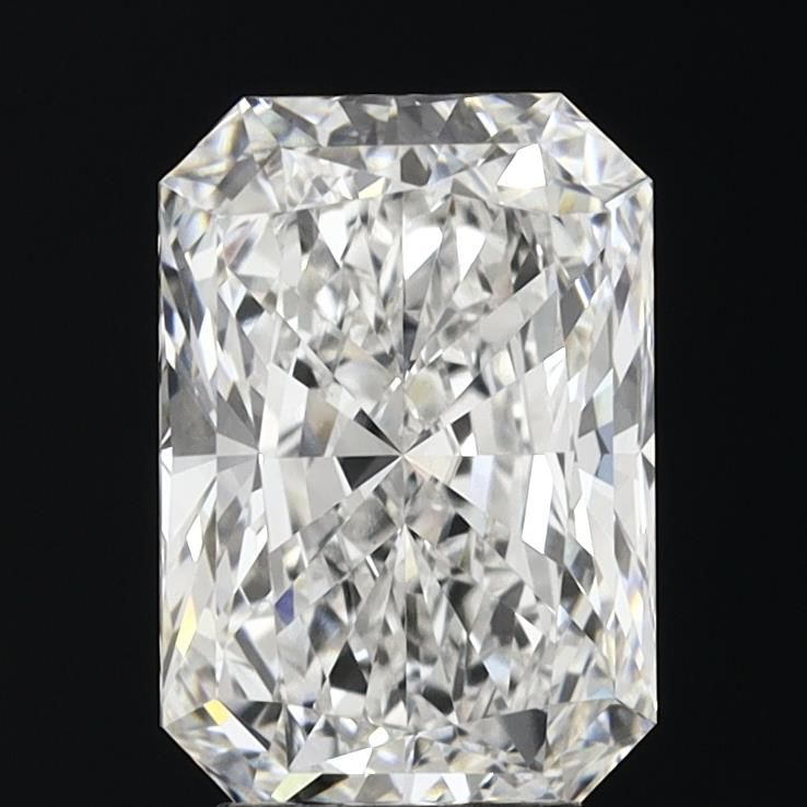 4.59 Carat Radiant Lab Diamond with  Cut Diamond in 14KT  view 1
