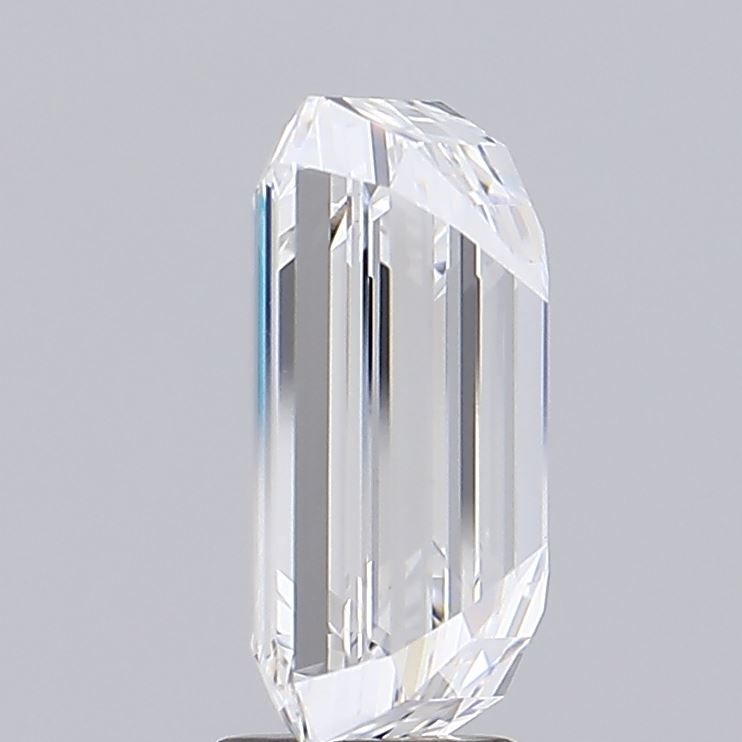5.57 Carat Emerald Lab Diamond with  Cut Diamond in 14KT  view 1
