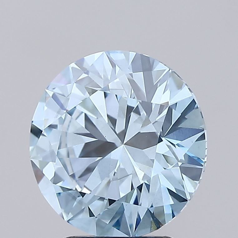 3.03 Carat Round Lab Diamond with  Cut Diamond in 14KT  view 1
