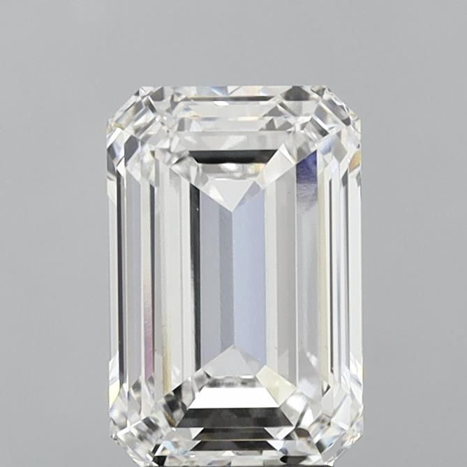 4.3 Carat Emerald Lab Diamond with  Cut Diamond in 14KT  view 1
