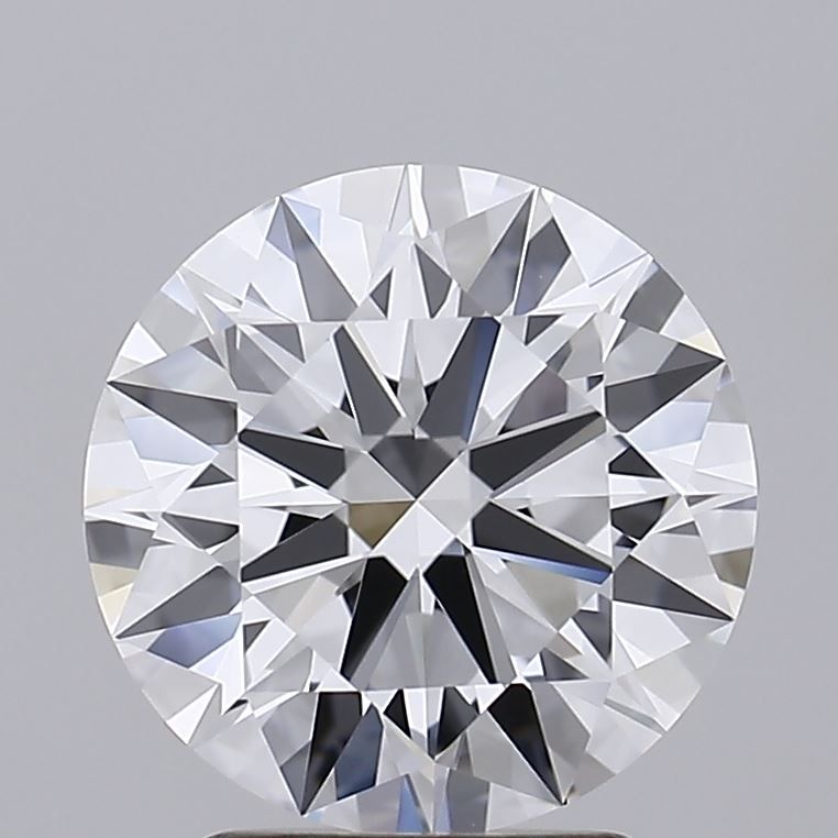 2.7 Carat Round Lab Diamond with  Cut Diamond in 14KT  view 1
