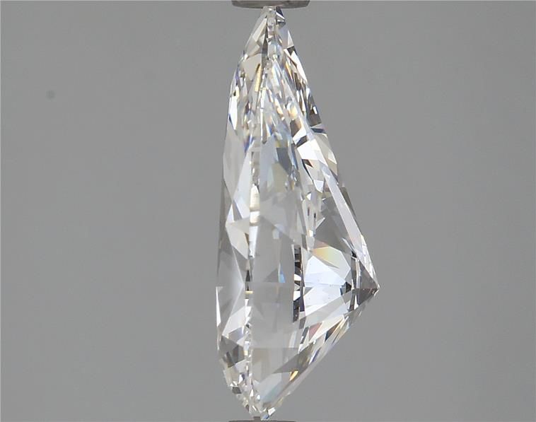 2.59 Carat Pear Lab Diamond with  Cut Diamond in 14KT  view 1

