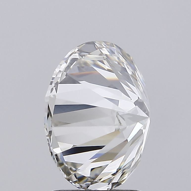 2.7 Carat Round Lab Diamond with  Cut Diamond in 14KT  view 1
