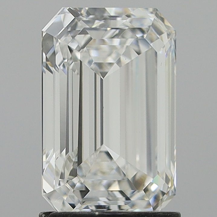 2.15 Carat Emerald Lab Diamond with  Cut Diamond in 14KT  view 1
