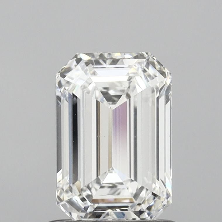 1.02 Carat Emerald Lab Diamond with  Cut Diamond in 14KT  view 1
