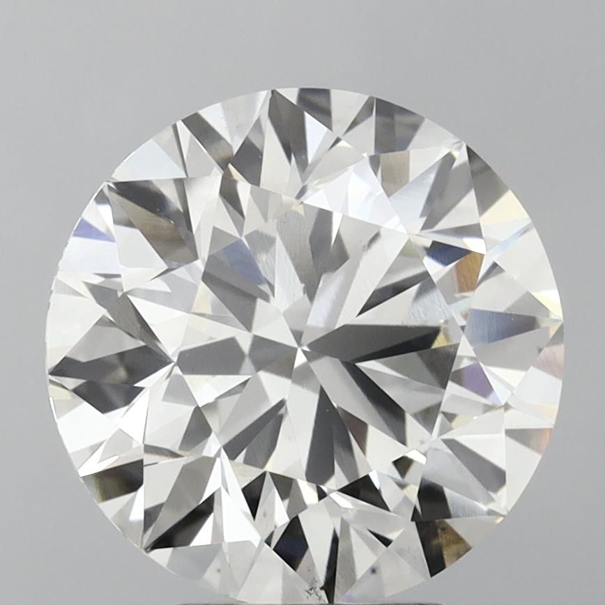4.02 Carat Round Lab Diamond with  Cut Diamond in 14KT  view 1
