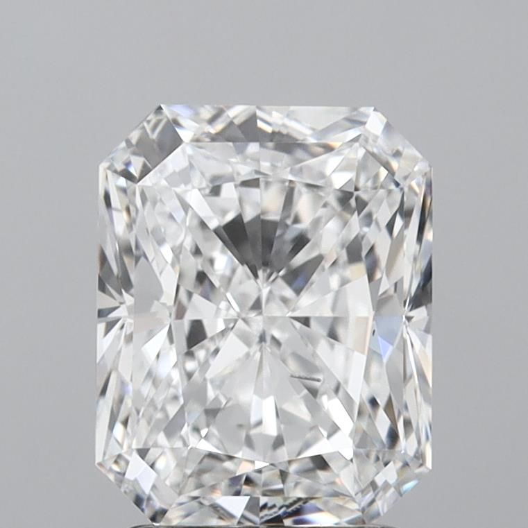 2.5 Carat Radiant Lab Diamond with  Cut Diamond in 14KT  view 1

