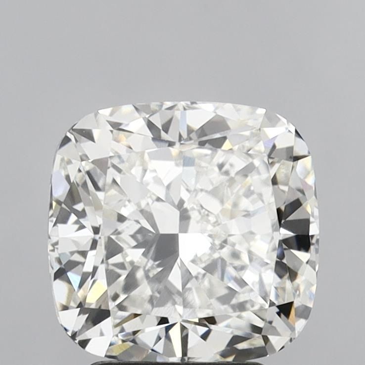 3.52 Carat Cushion Lab Diamond with  Cut Diamond in 14KT  view 1
