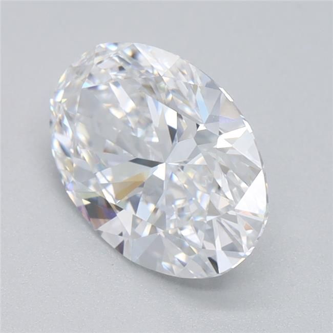 2.61 Carat Oval Lab Diamond with  Cut Diamond in 14KT  view 1
