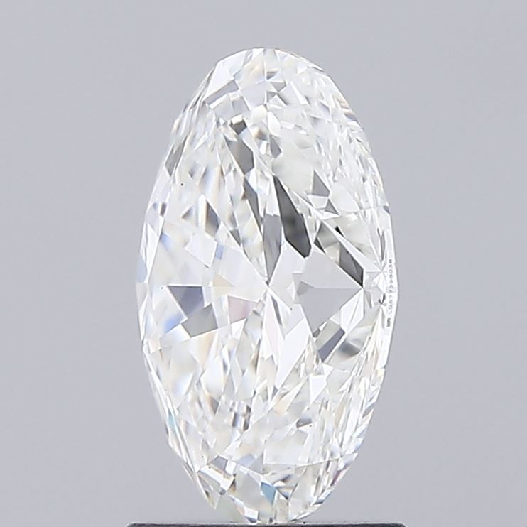 2.09 Carat Oval Lab Diamond with  Cut Diamond in 14KT  view 1

